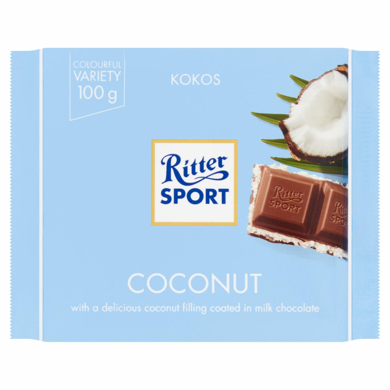 Képek - Ritter Sport kókusz-tejkrémmel töltött tejcsokoládé 100 g