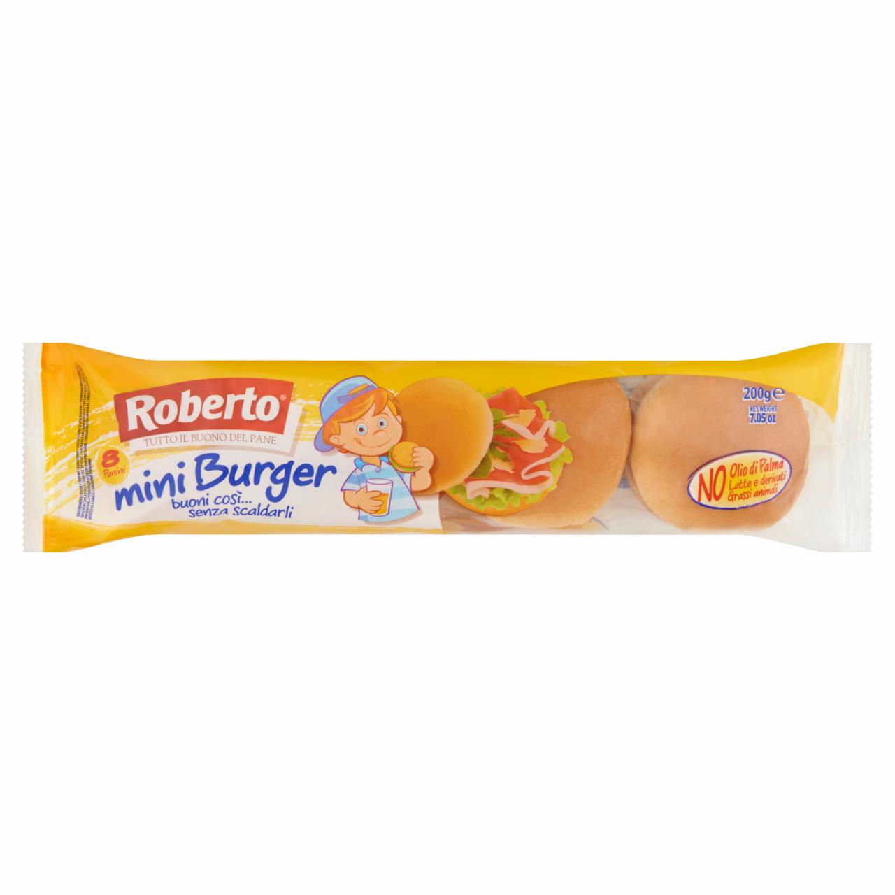 Képek - Roberto Mini Burger kenyér napraforgóolajjal 8 db 200 g