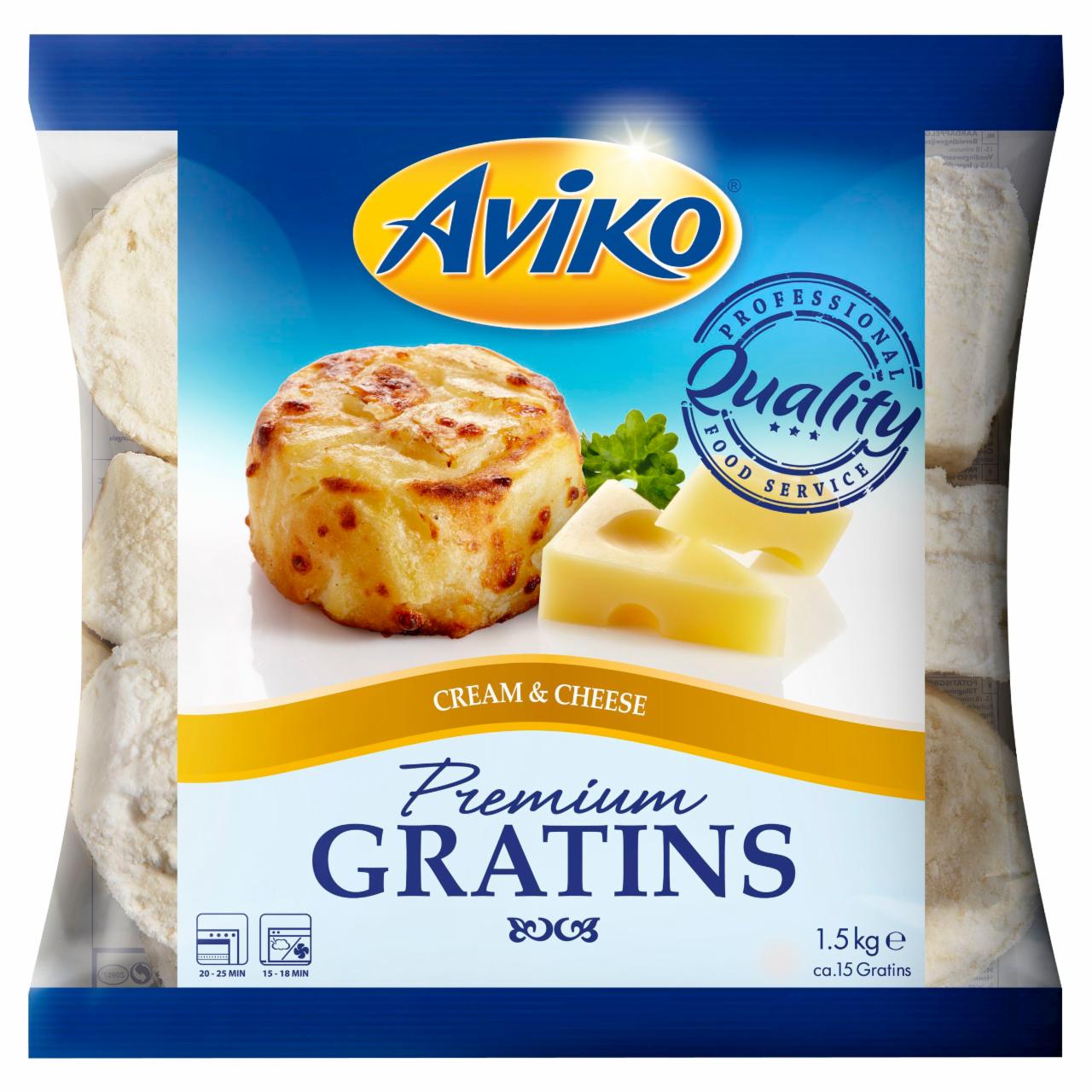 Képek - Aviko Premium Gratins gyorsfagyasztott tejszínes rakott burgonya ementáli sajttal 1,5 kg