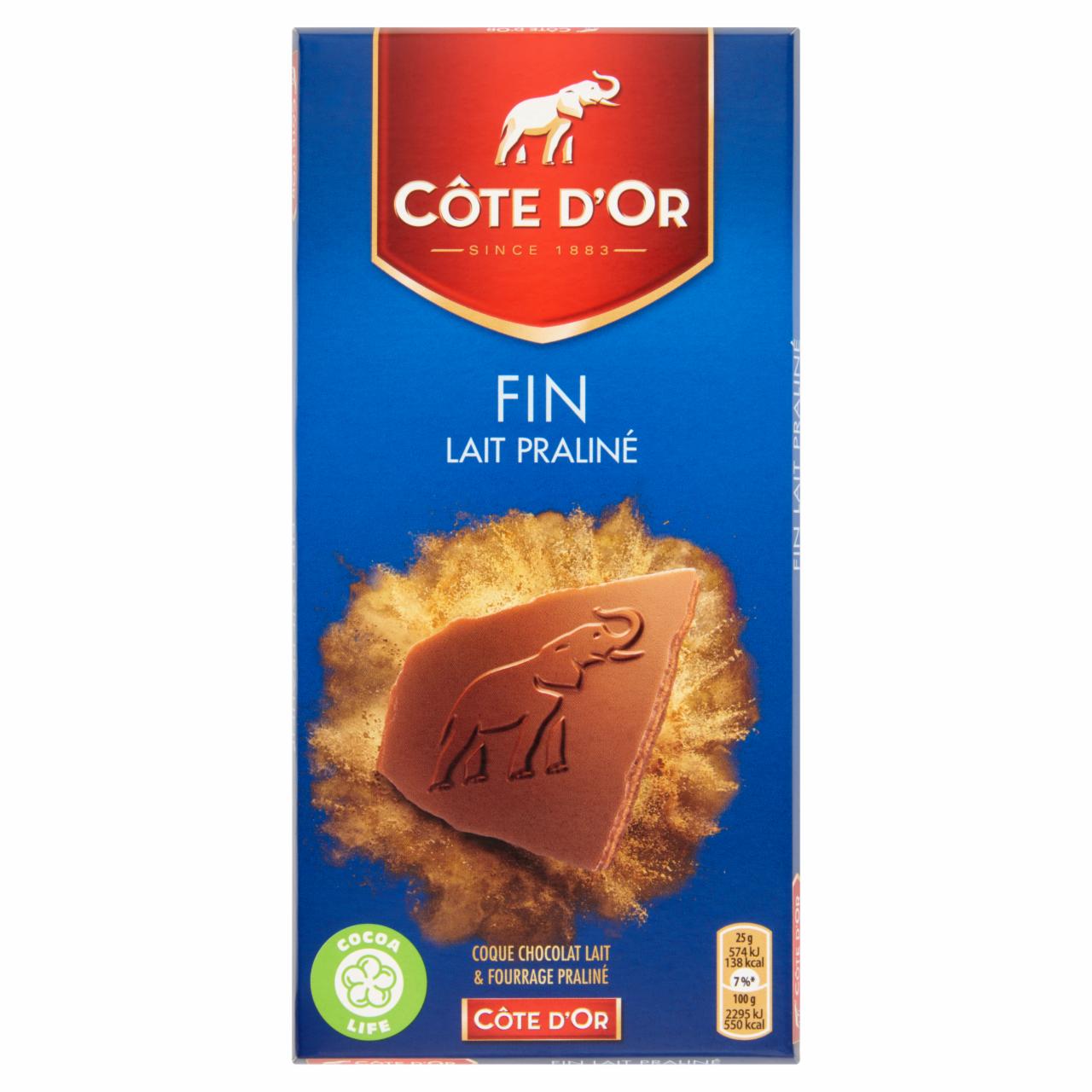 Képek - Côte d'Or tejcsokoládé mogyorós töltelékkel 100 g