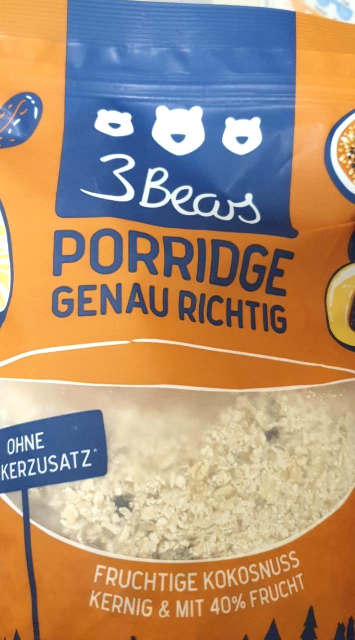 Képek - Porridge zabkása Gyümölcs és kókusz 3Bears