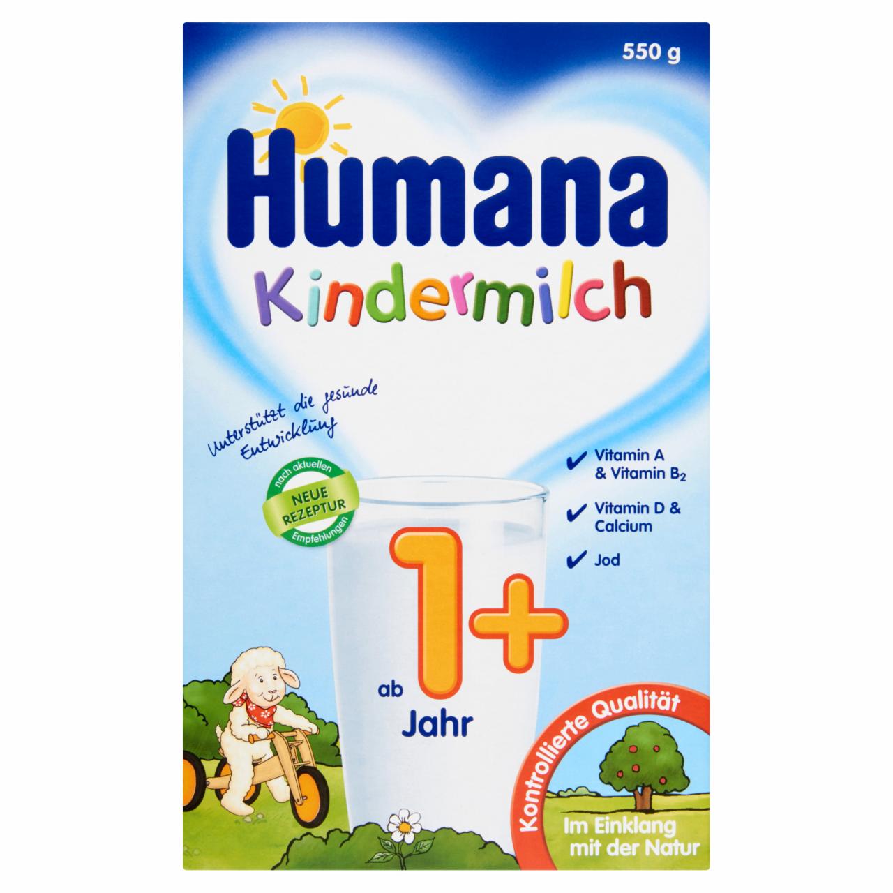 Képek - Humana Kindermilch gluténmentes tejalapú tápszer 1 éves kortól 550 g