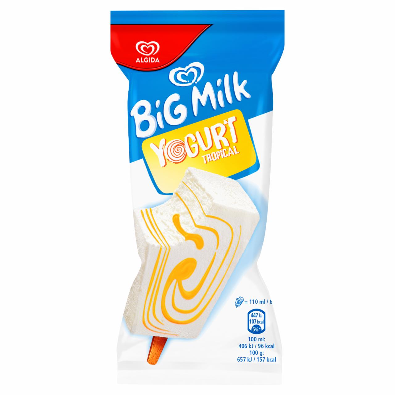 Képek - Big Milk joghurtos jégkrém trópusi gyümölcsös szósszal 110 ml