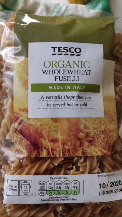Képek - Organic wholewheat fusilli Tesco