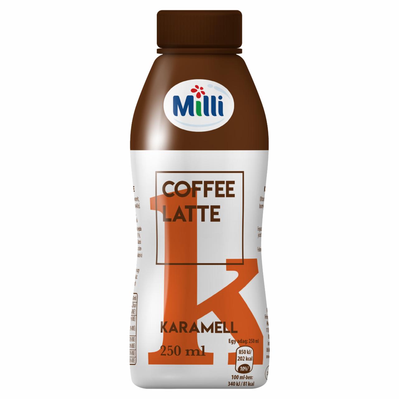 Képek - Milli Coffee Latte Karamell Latte karamellízű tejeskávé tejszínnel 250 ml