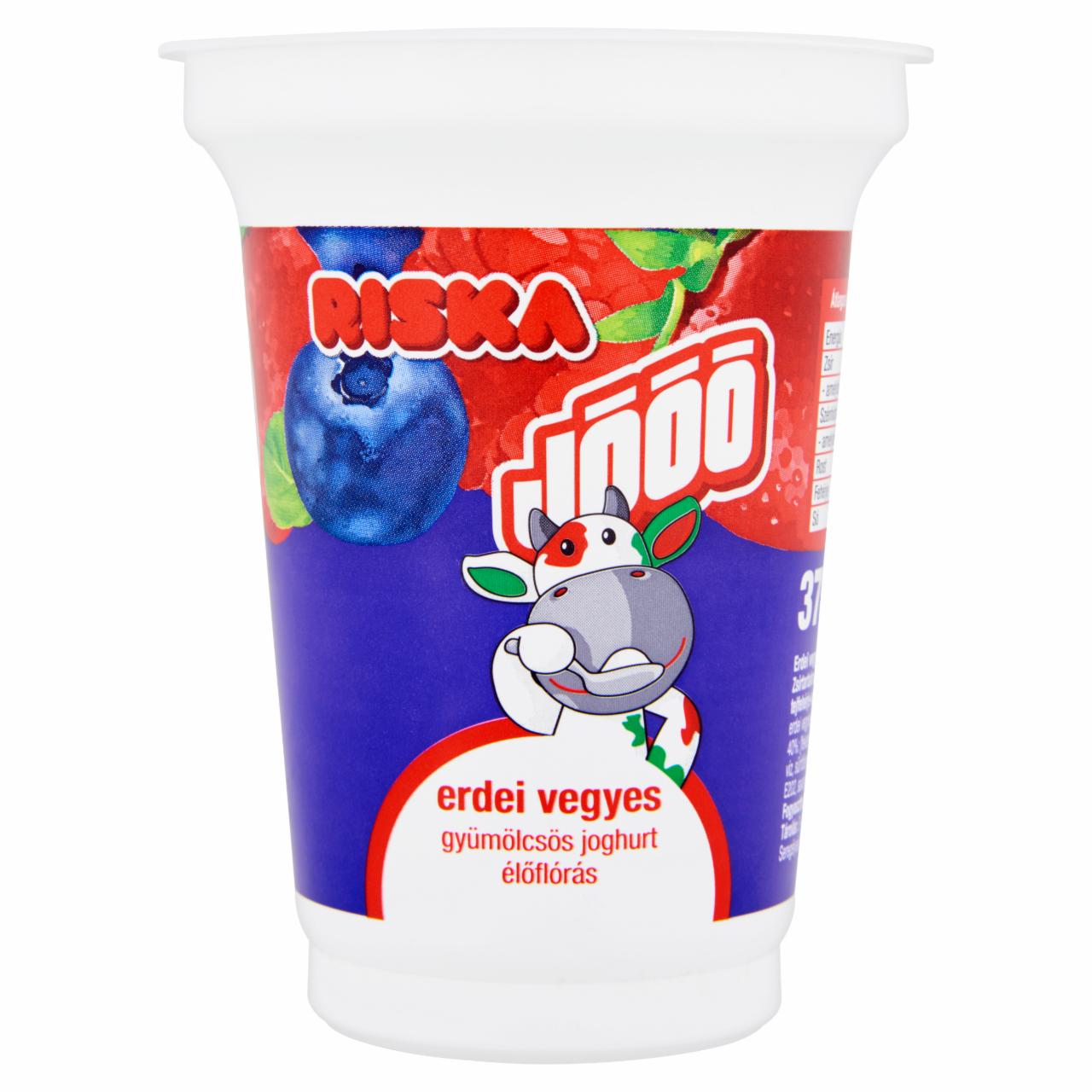 Képek - Riska Jóóó élőflórás zsírszegény erdei vegyes gyümölcsös joghurt 375 g