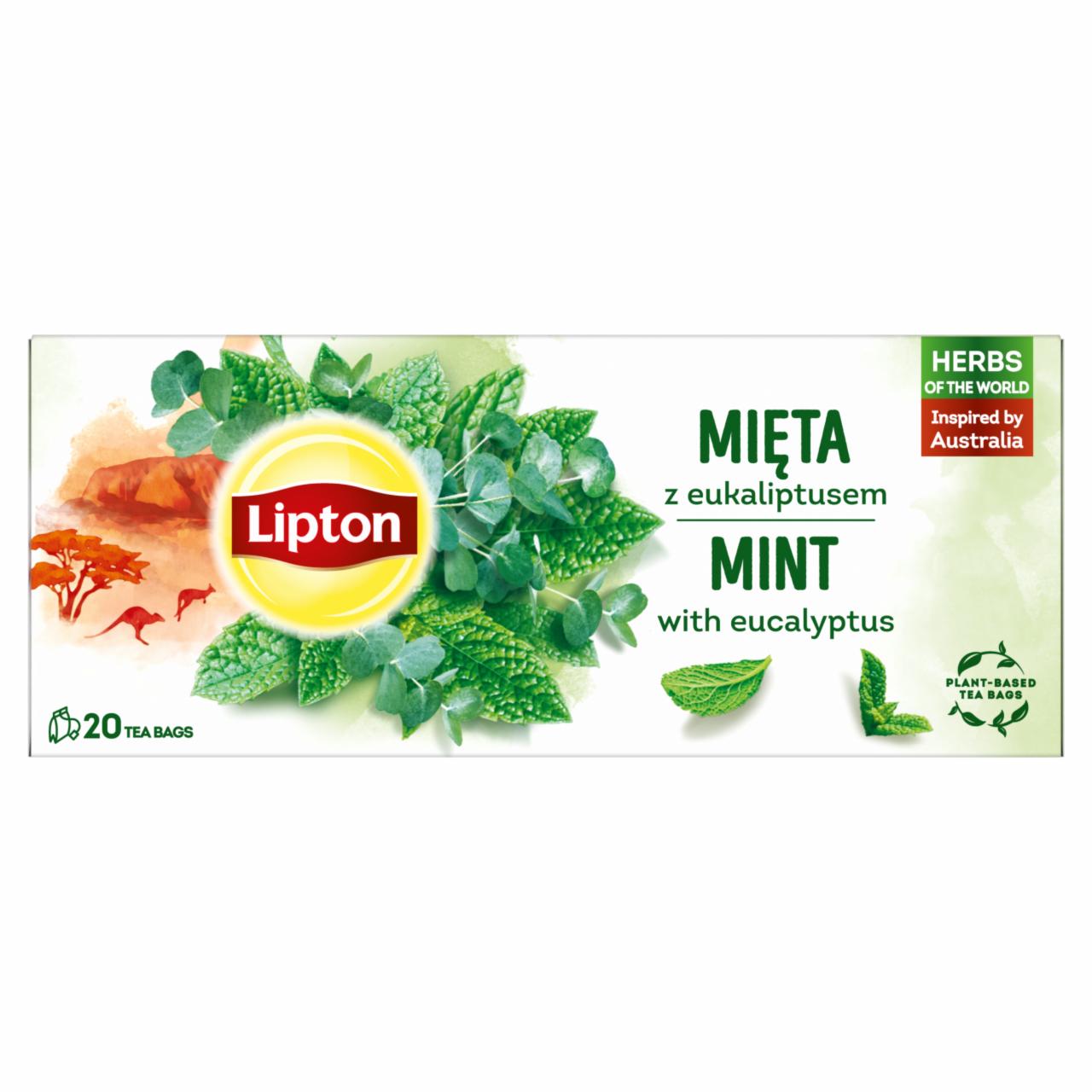 Képek - Lipton Mint with Eucalyptus gyógynövénytea 20 filter 26 g