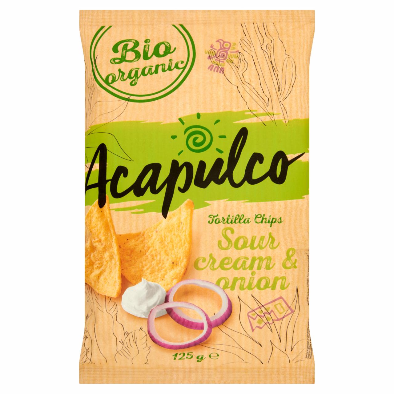 Képek - Acapulco BIO hagymás-tejfölös ízesítésű kukorica snack 125 g