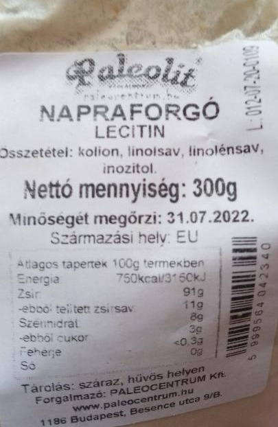 Képek - Napraforgó lecitin Paleolit