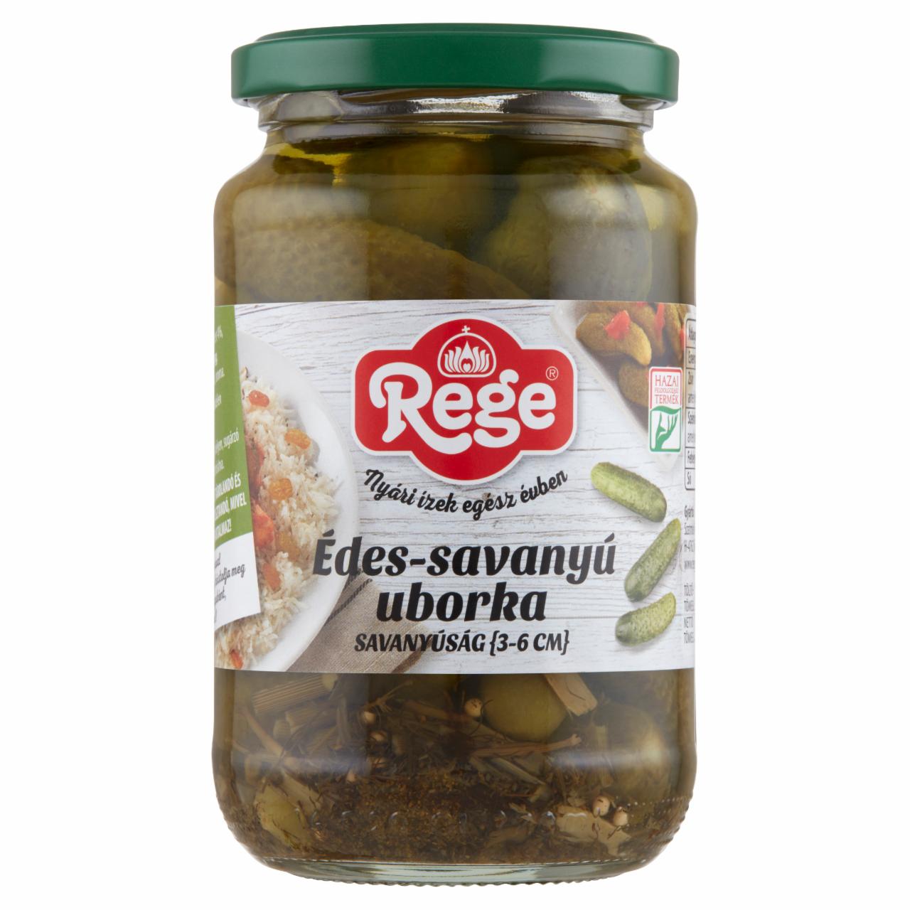 Képek - Rege édes-savanyú uborka savanyúság 3-6 cm 680 g