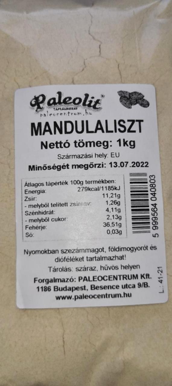 Képek - Mandulaliszt Paleolit