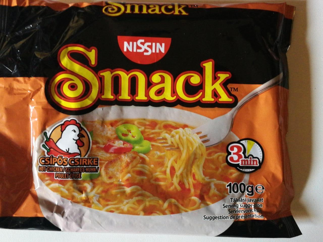 Képek - Nissin Smack csípős csirke ízű instant tésztaleves 100 g