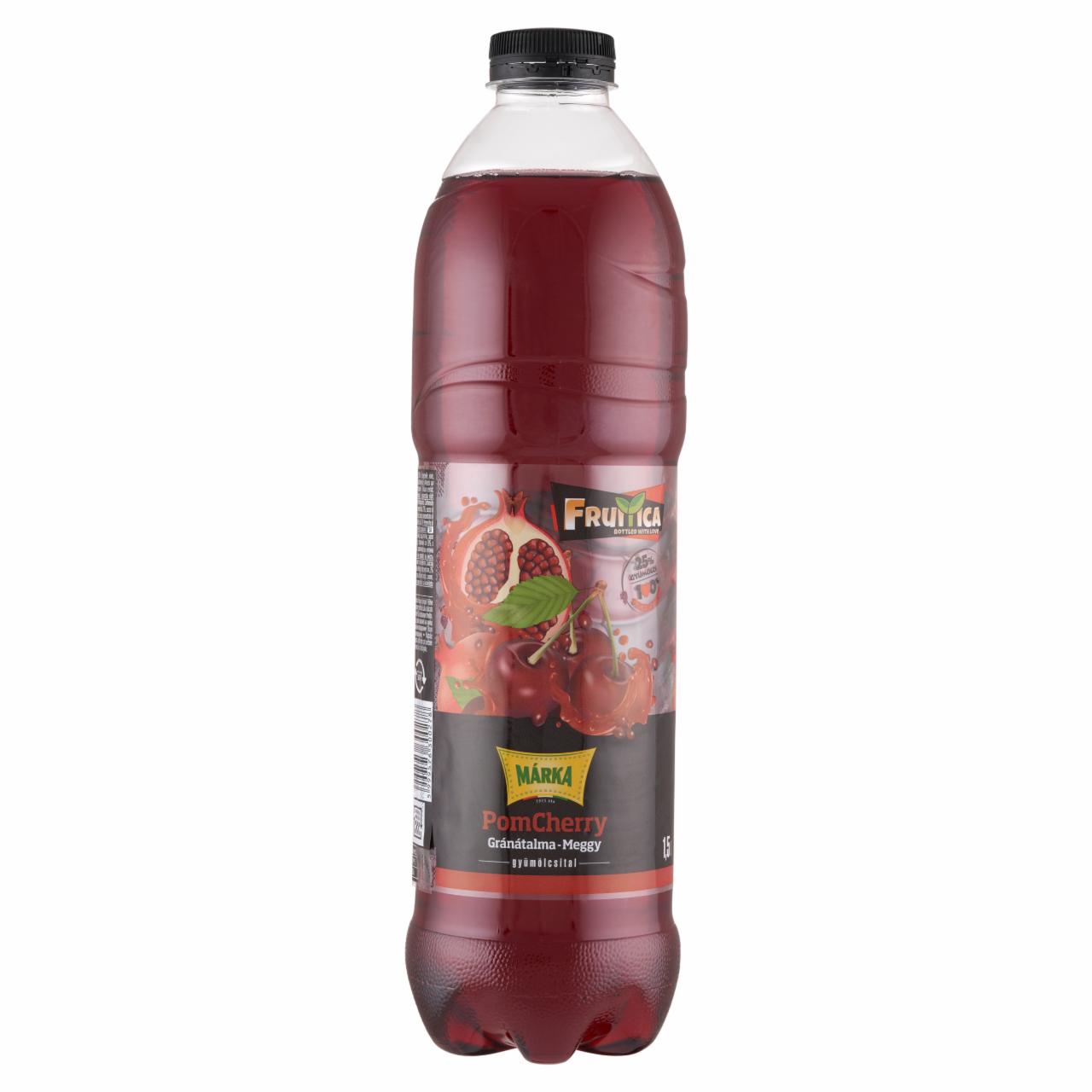 Képek - Márka Fruitica PomCherry Meggy-Gránátalma szénsavmentes gyümölcsital cukorral 1,5 l