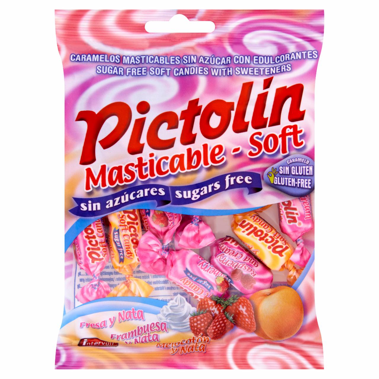 Képek - Pictolin gyümölcsízesítésű cukormentes puhakaramell édesítőszerekkel 56 g
