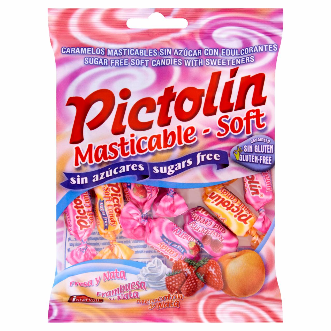 Képek - Pictolin gyümölcsízesítésű cukormentes puhakaramell édesítőszerekkel 56 g