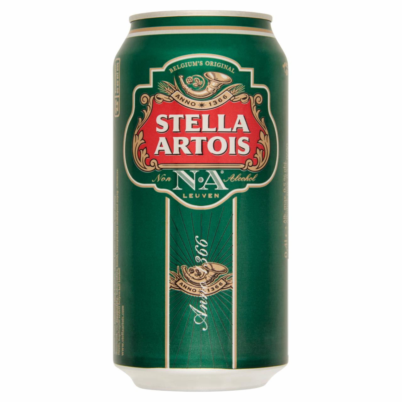 Képek - Stella Artois alkoholmentes világos sör 0,5% 0,4 l