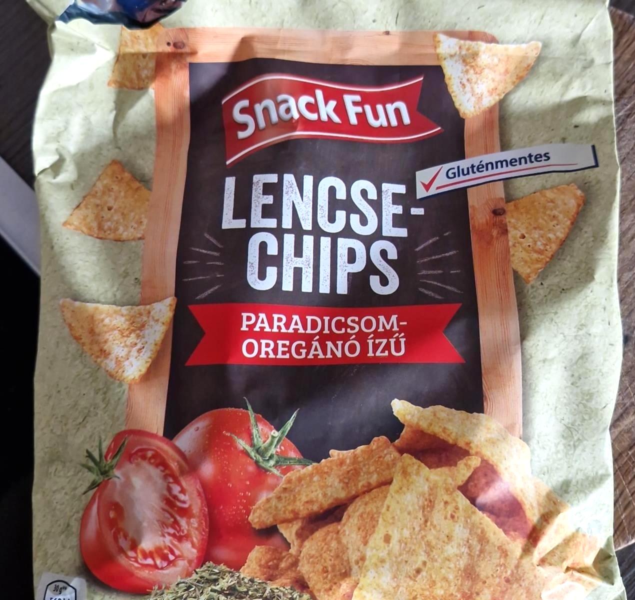 Képek - Lencsechips paradicsom-oregánó ízű Snack Fun