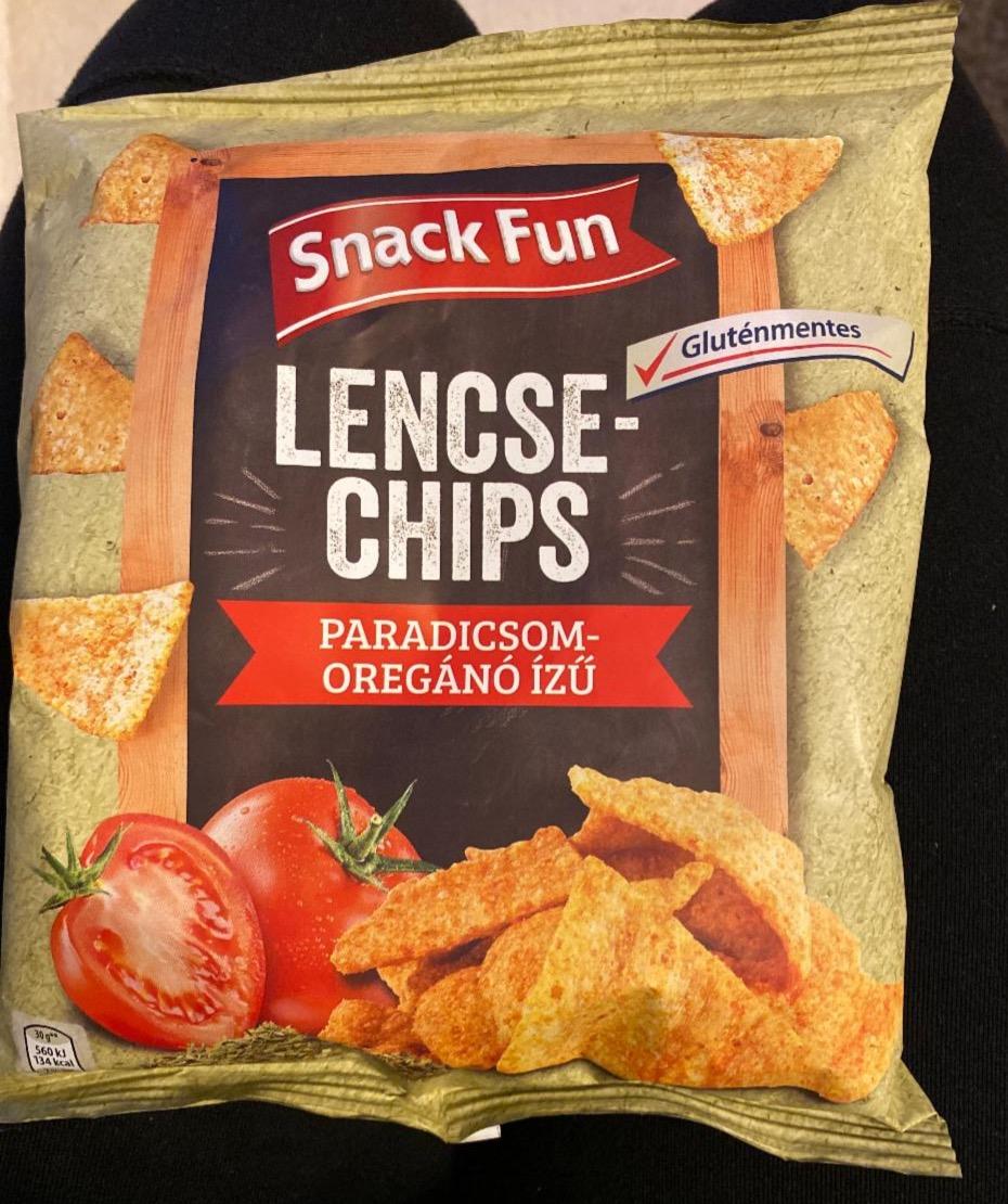 Képek - Lencsechips paradicsom-oregánó ízű Snack Fun