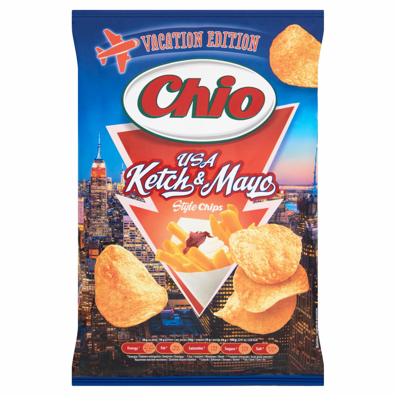Képek - Chio USA Ketch & Mayo Style Chips ketchup és majonéz ízű burgonyachips 65 g