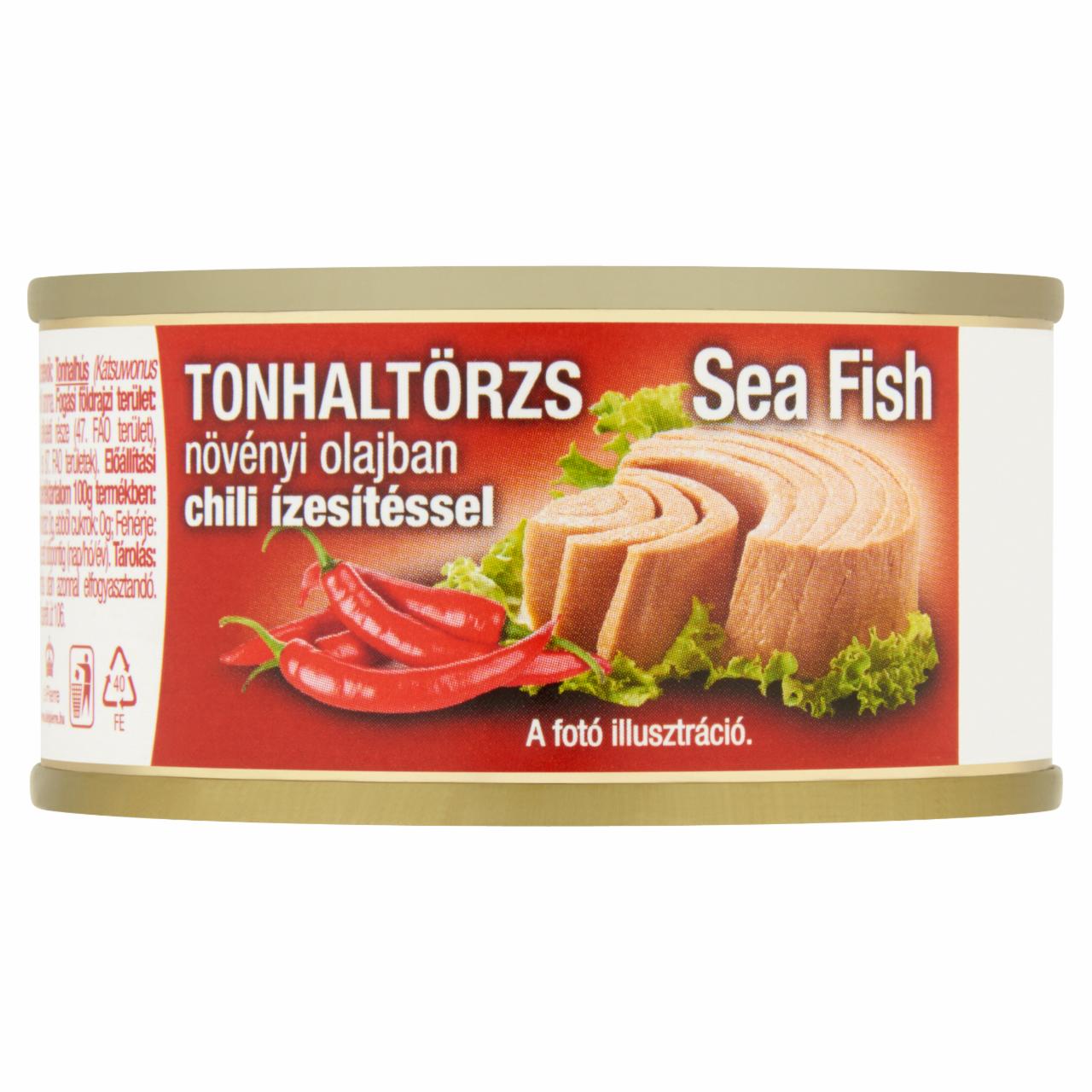 Képek - Sea Fish tonhaltörzs növényi olajban chili ízesítéssel 80 g
