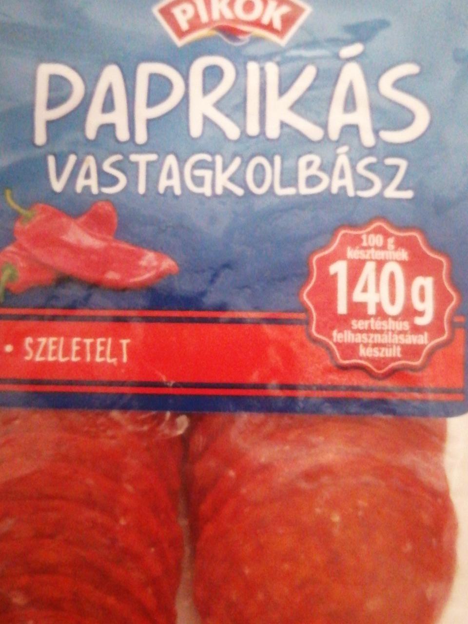 Képek - Paprikás vastagkolbász szeletelt Pikok