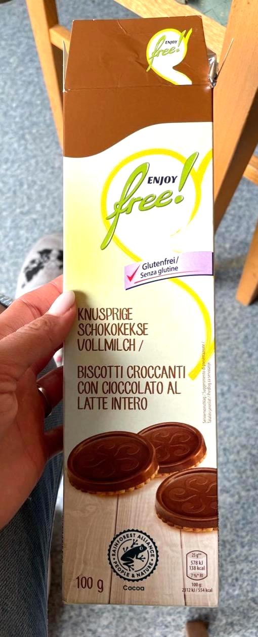 Képek - Gluténmentes keksz tejcsokoládés Enjoy Free!