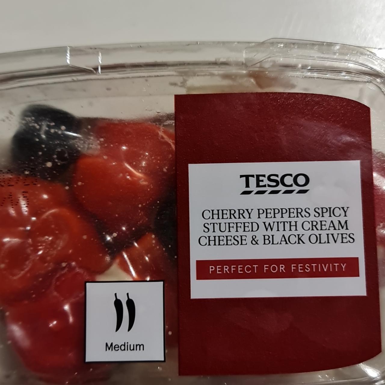 Képek - Cherry peppers spicy stuffed with cream cheese & black olives Tesco