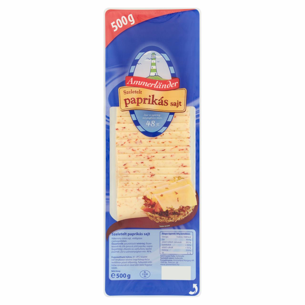 Képek - Ammerländer szeletelt paprikás sajt 500 g