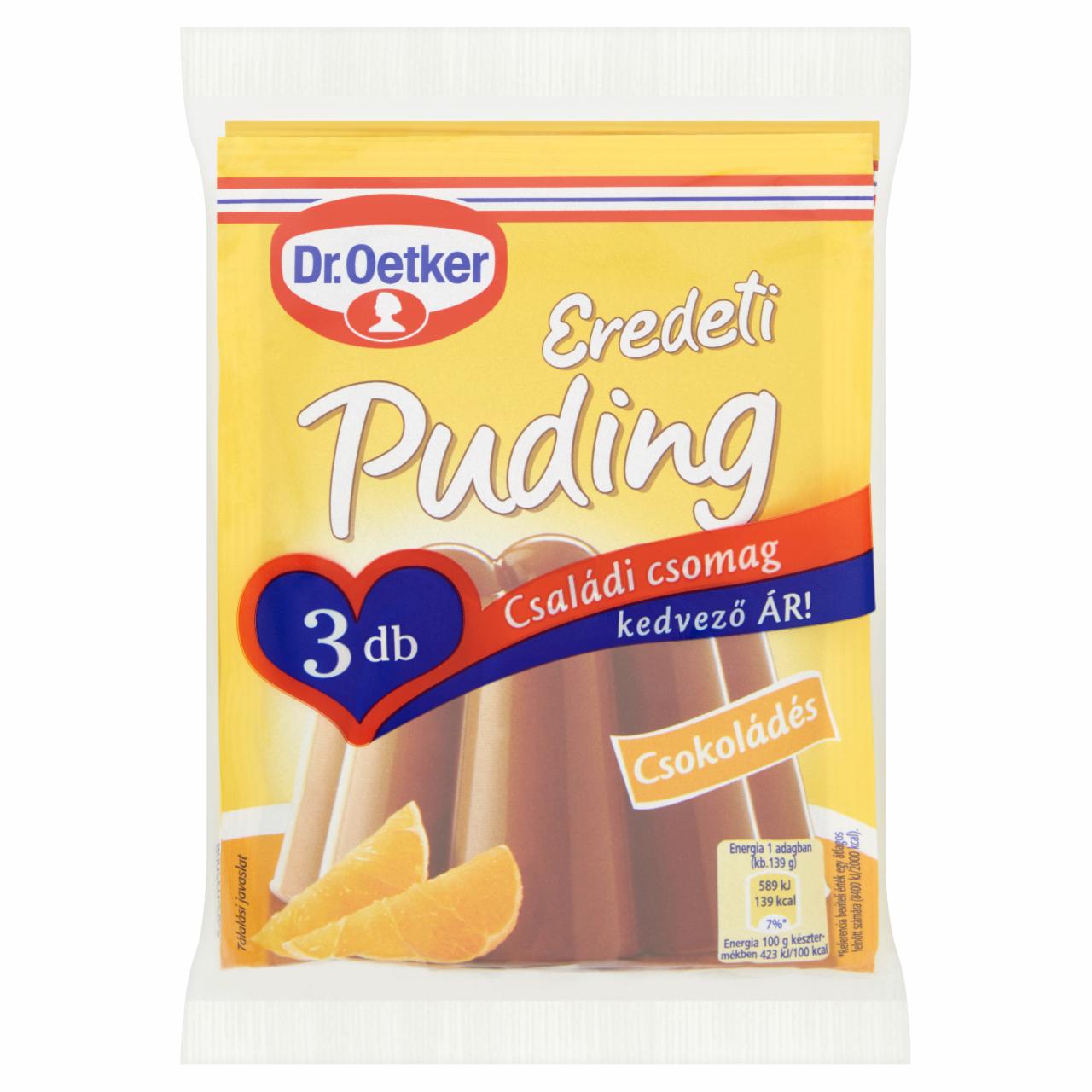 Képek - Dr. Oetker Eredeti Puding csokoládés pudingpor 3 x 49 g