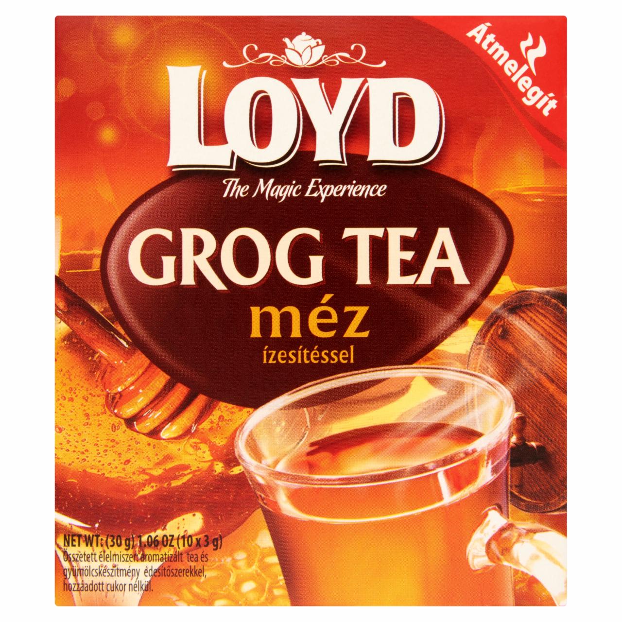 Képek - Loyd Grog tea méz ízesítéssel 10 filter 30 g