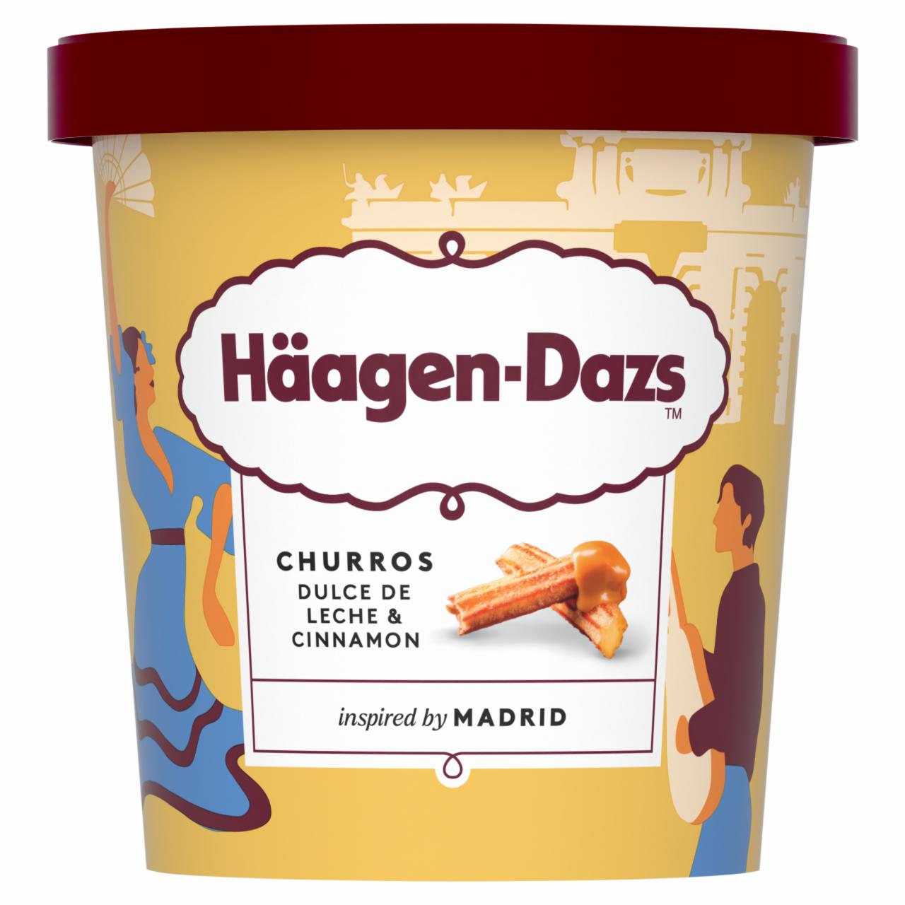 Képek - Häagen-Dazs jégkrém karamellizált tejkrémmel fahéjjal és churros-fánk darabokkal 420 ml