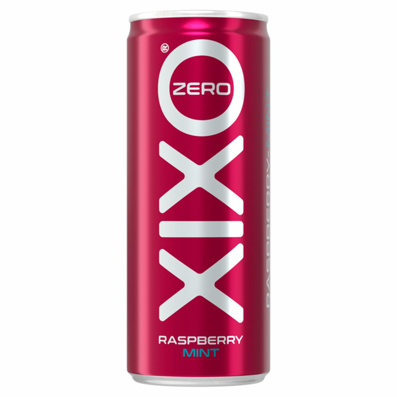 Képek - XIXO Raspberry-Mint Zero málna és menta ízű, cukormentes, szénsavas üdítőital édesítőszerrel 250 ml
