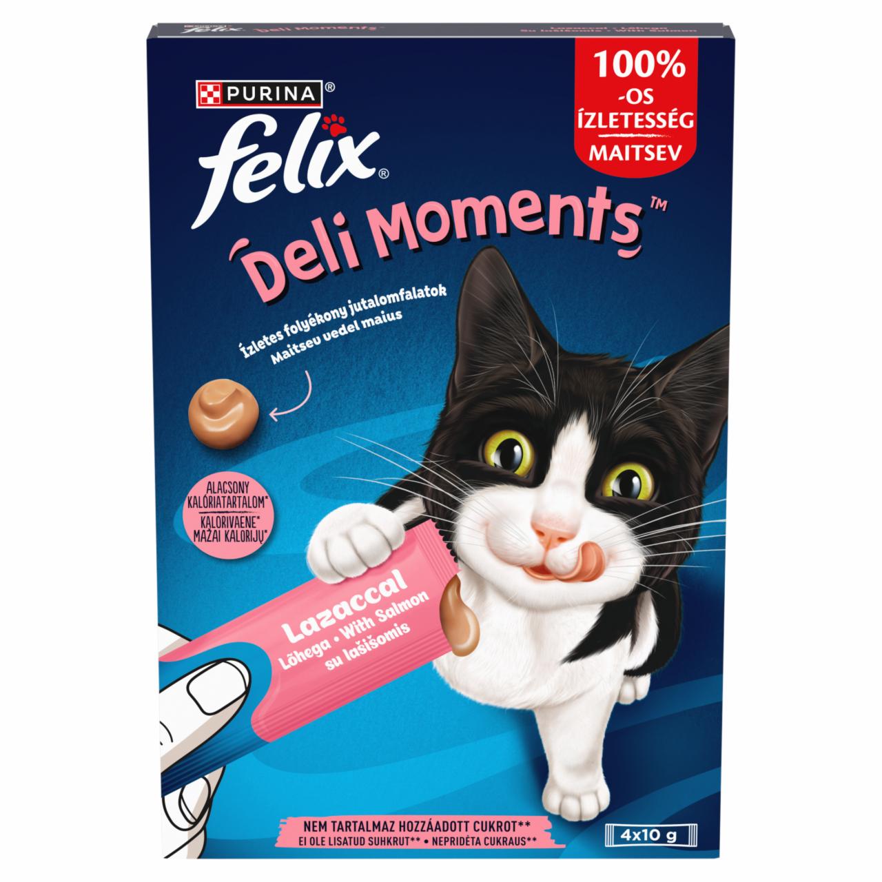 Képek - Purina Felix Deli Moments lazac macska jutalomfalat 4 x 10 g