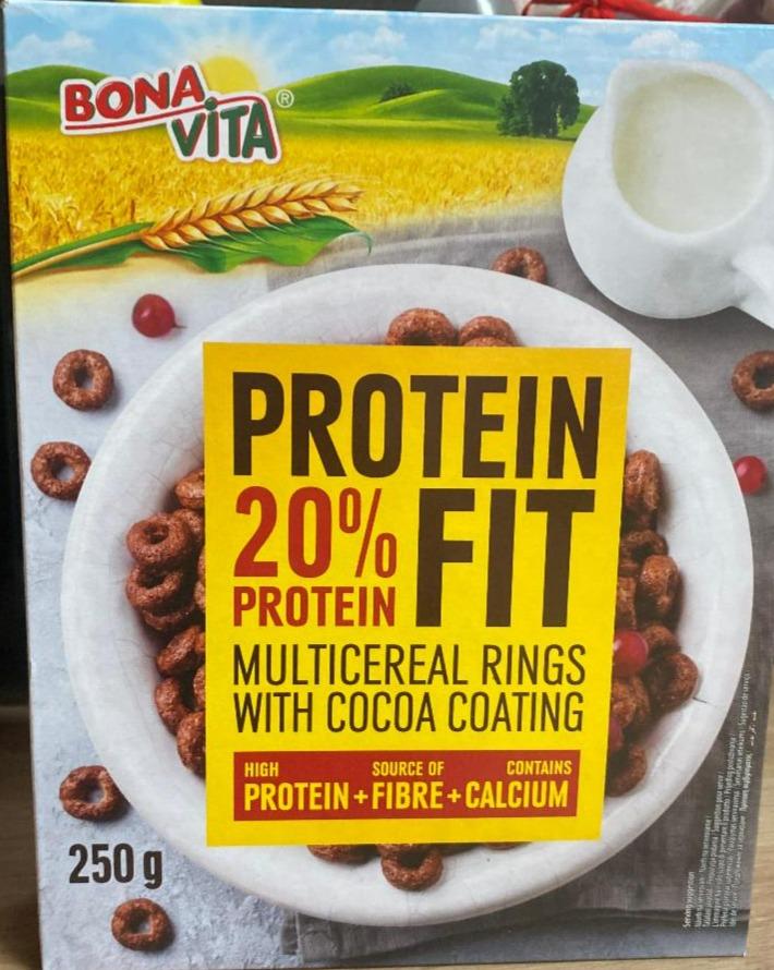 Képek - Protein fit 20% protein multicereal rings with cocoa coating Bonavita