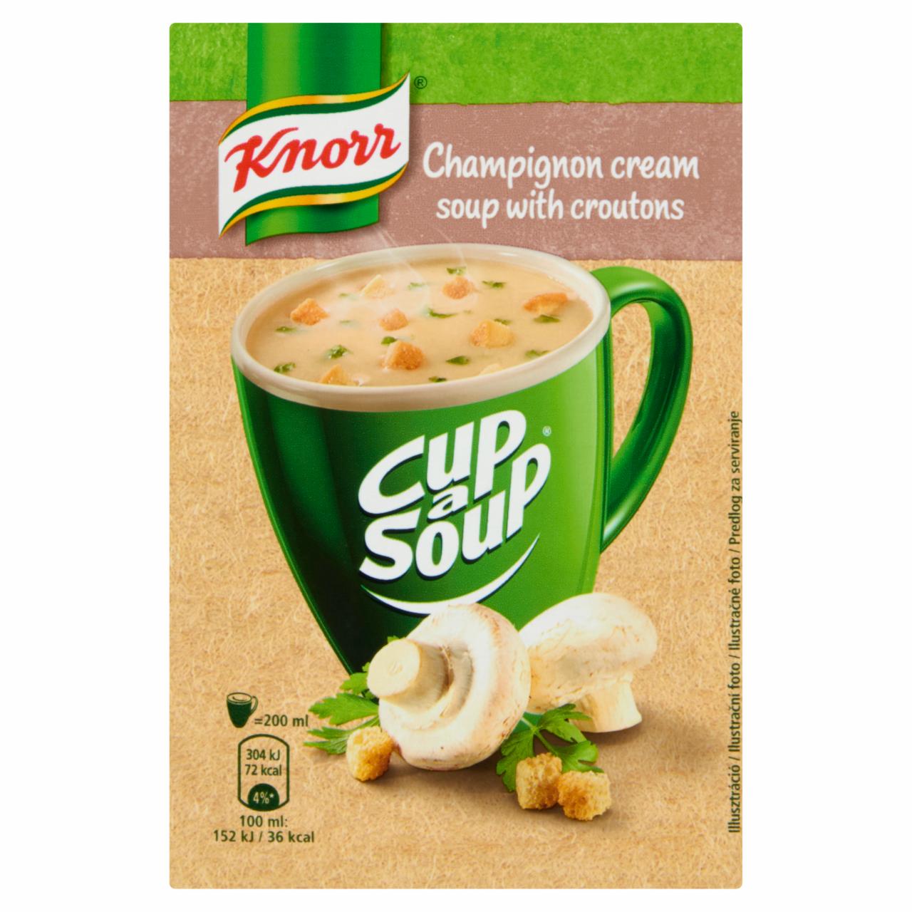 Képek - Knorr Cup a Soup instant gombakrémleves zsemlekockával 15 g
