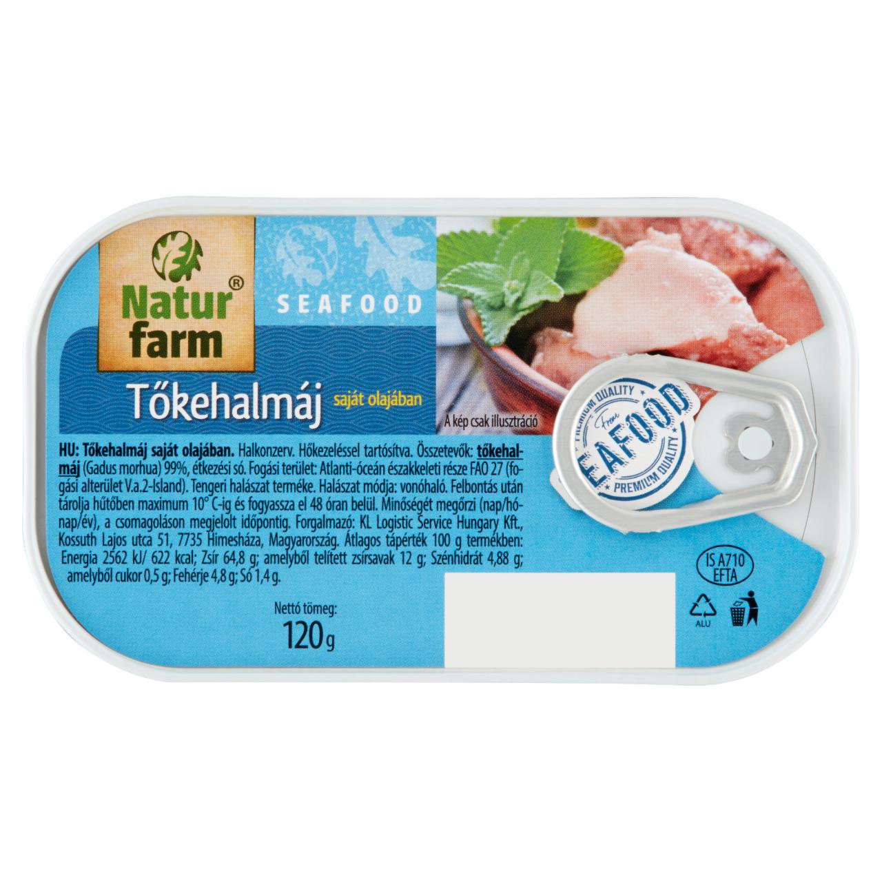 Képek - Natur Farm tőkehalmáj saját olajában 120 g