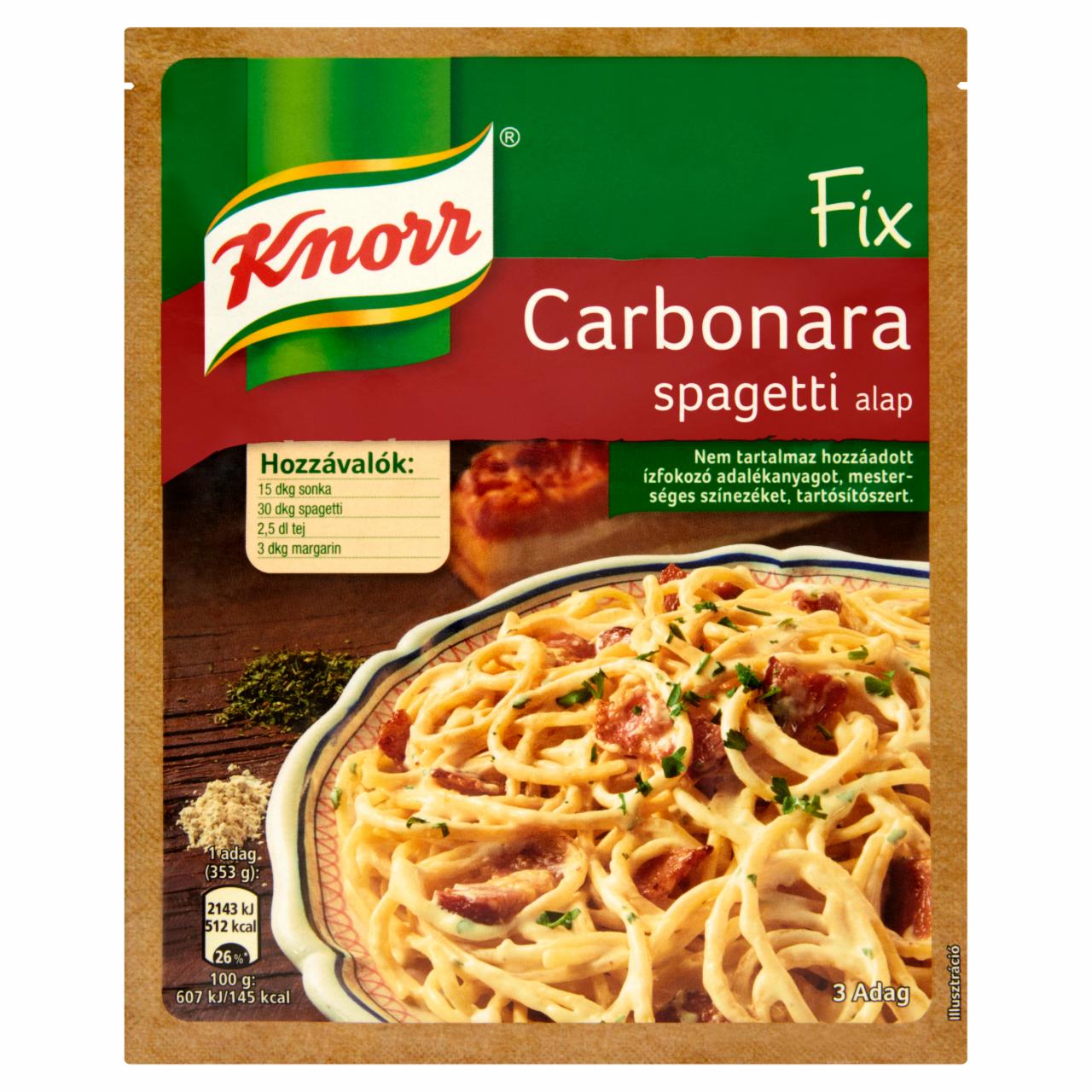 Képek - Knorr Fix carbonara spagetti alap 26 g