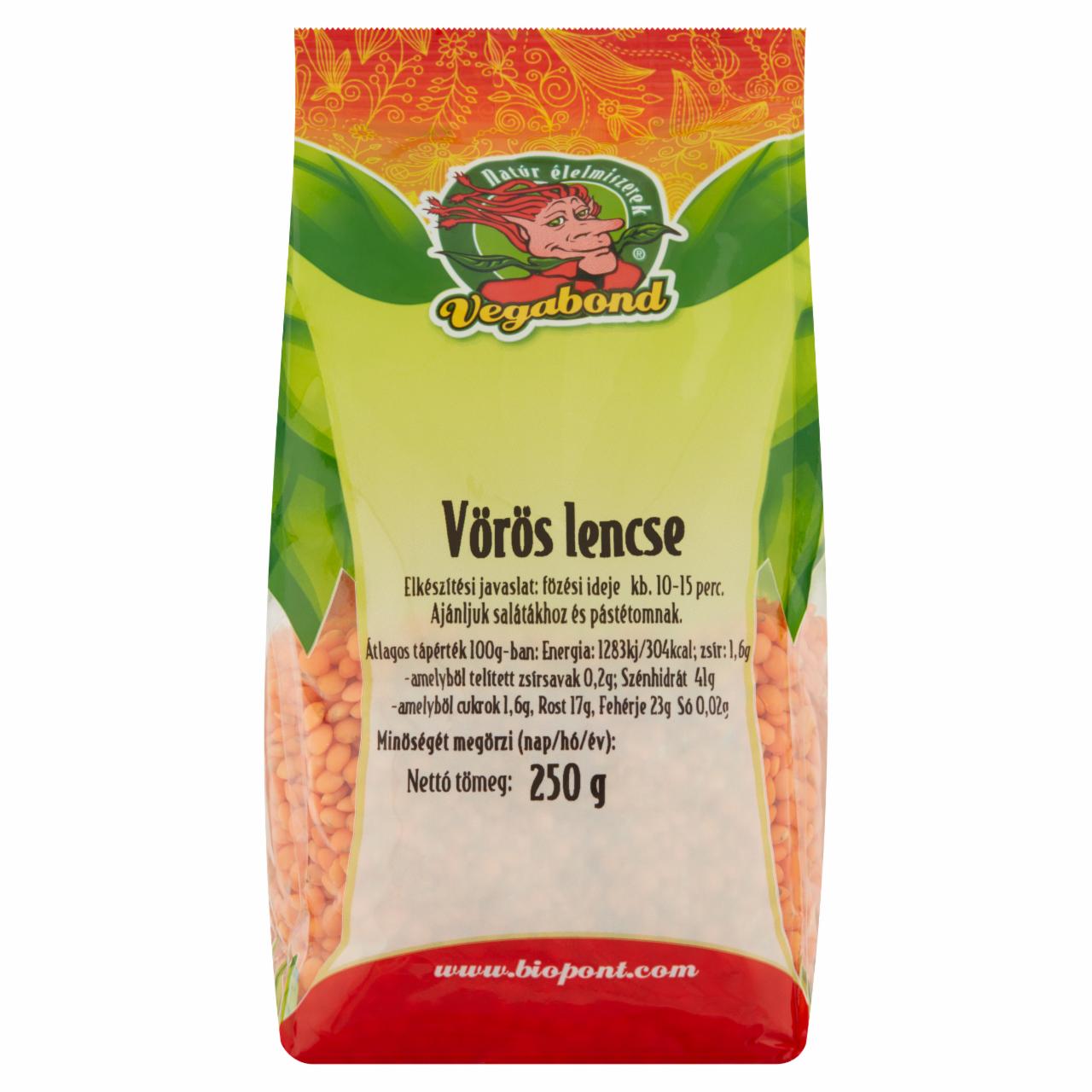 Képek - Vegabond vörös lencse 250 g