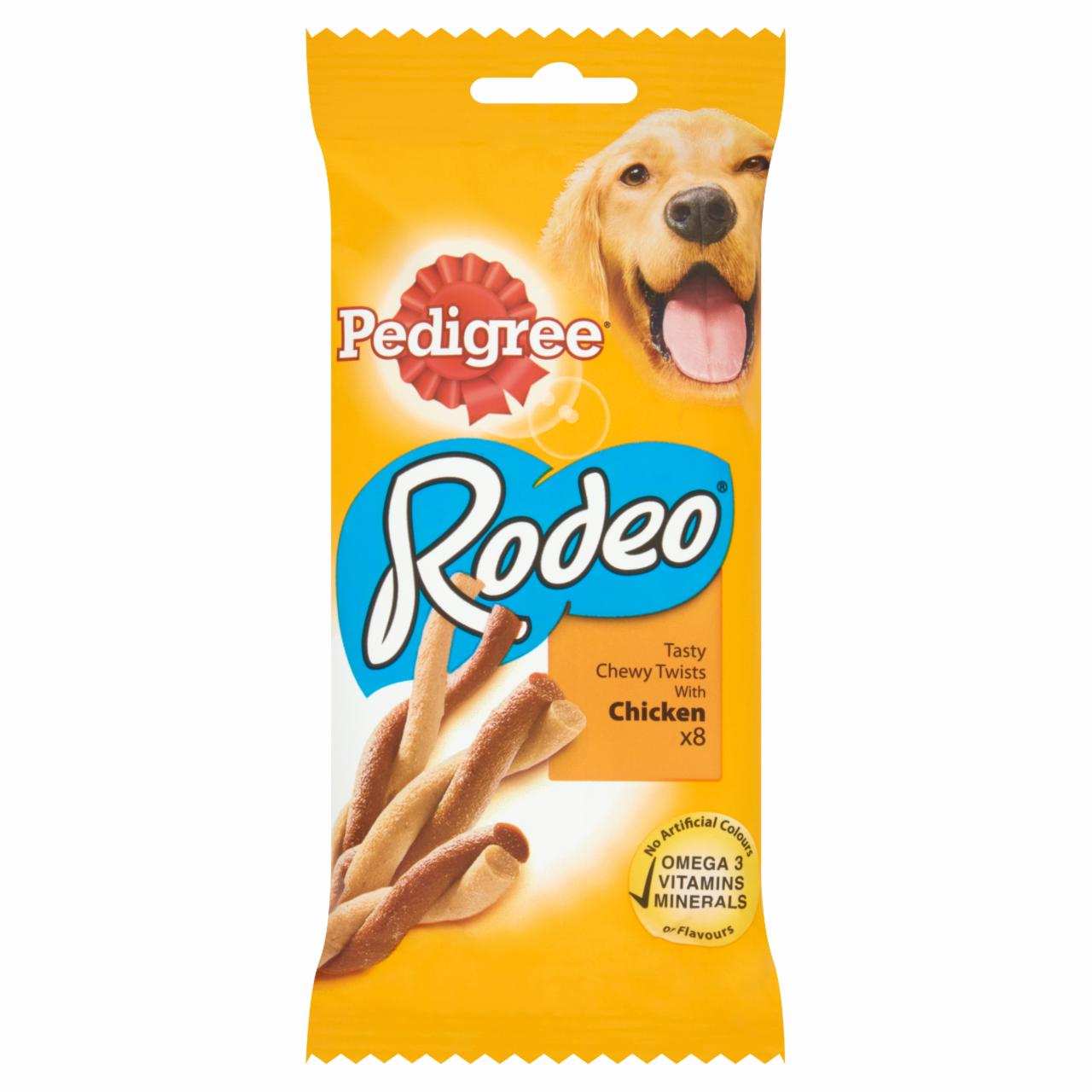Képek - Pedigree Rodeo jutalomfalat kutyák számára csirkehússal 8 db 140 g