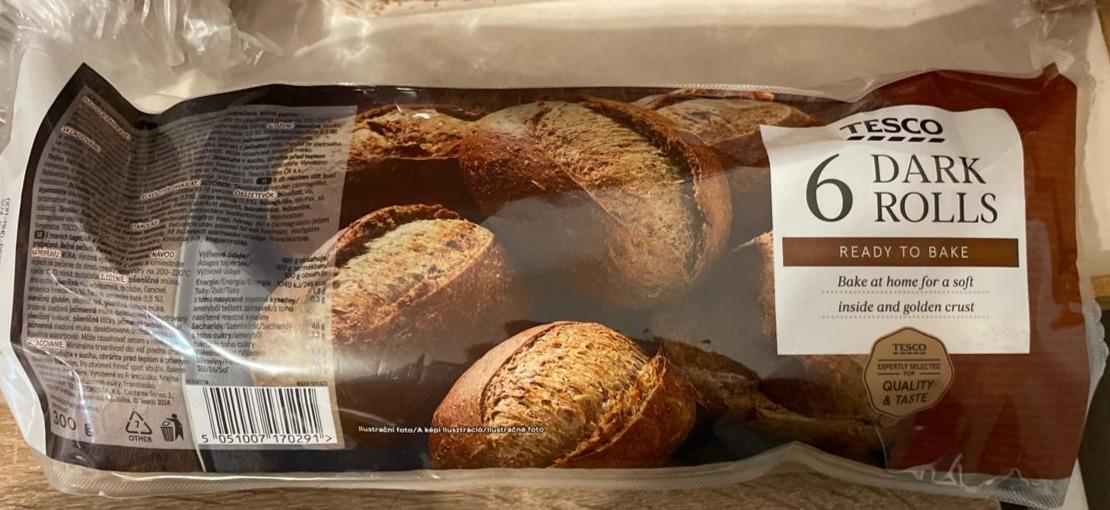 Képek - 6 Dark rolls ready to bake Tesco
