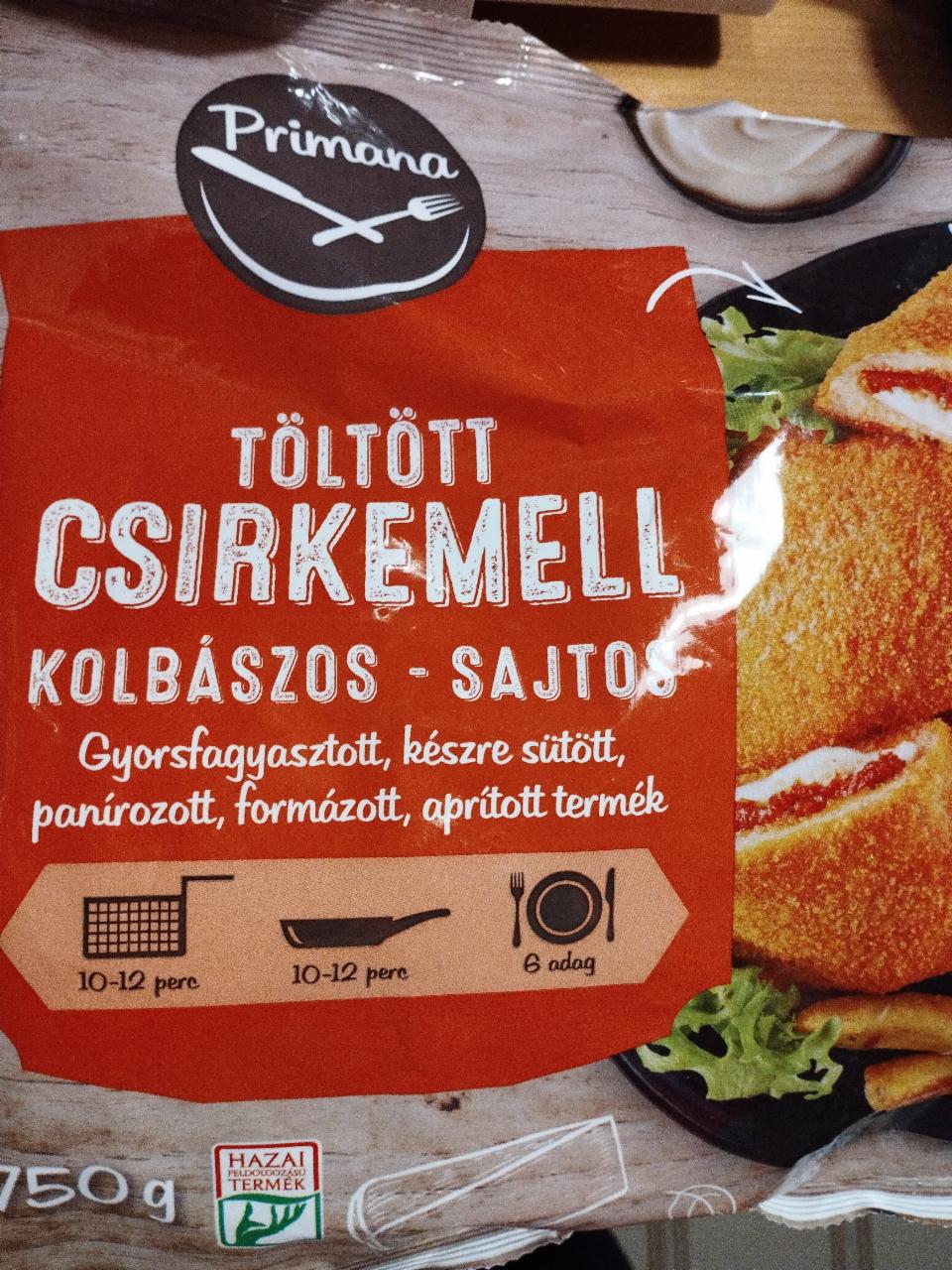 Képek - Töltött csirkemell kolbászos sajtos Primana