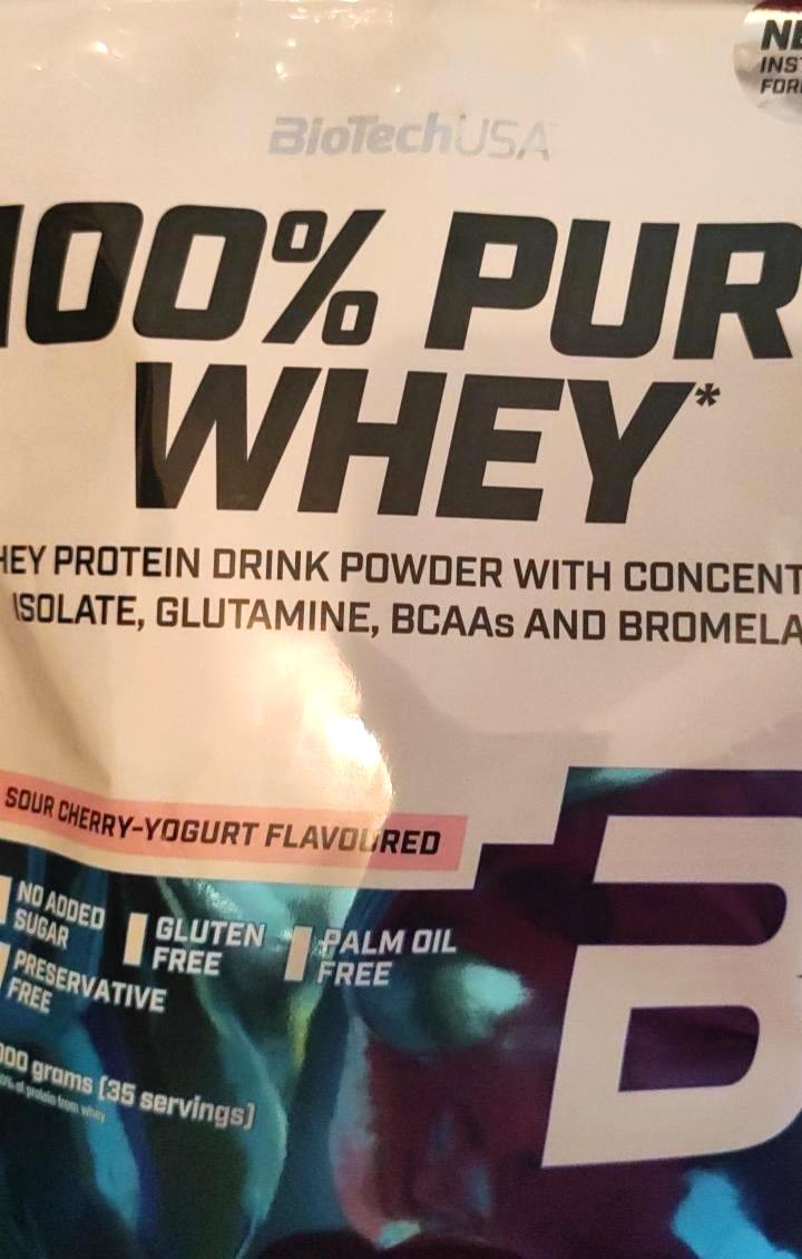 Képek - 100% Pure whey fehérje por Sour cherry-yogurt flavoured BioTechUSA