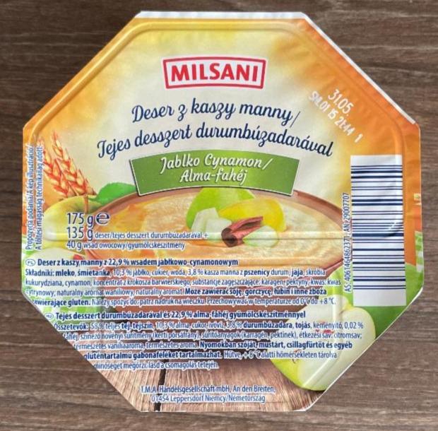 Képek - Tejes desszert - alma-fahéj Milsani