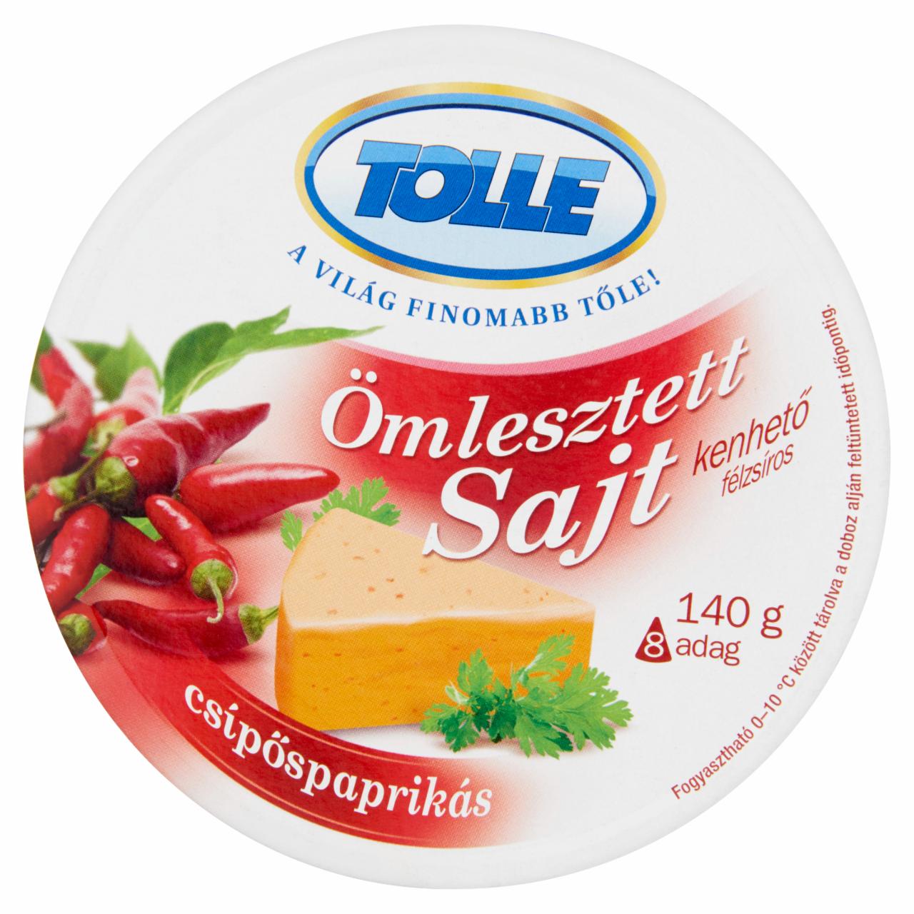 Képek - Tolle csípőspaprikás kenhető félzsíros ömlesztett sajt 140 g