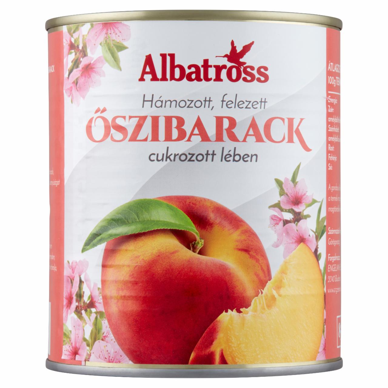 Képek - Albatross hámozott, felezett őszibarack cukrozott lében 820 g