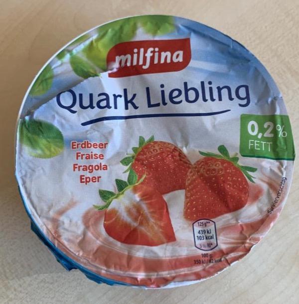 Képek - Epres sajtkészítmény Quark liebling Milfina
