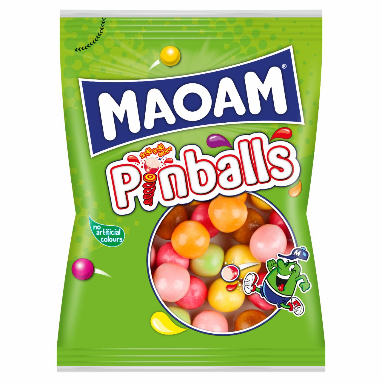 Képek - Maoam Pinballs olvadó rágóbonbon-drazsé, részben kóla ízesítéssel 70 g