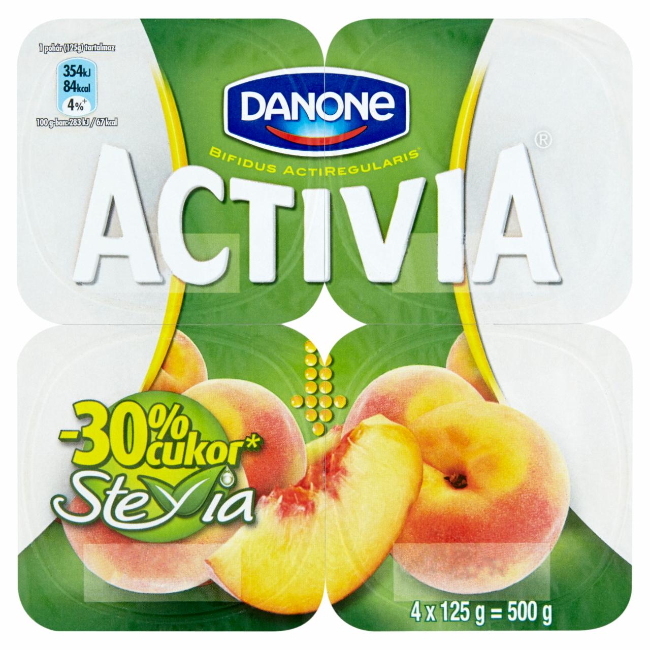 Képek - Danone Activia Stevia őszibarackos joghurt 4 x 125 g