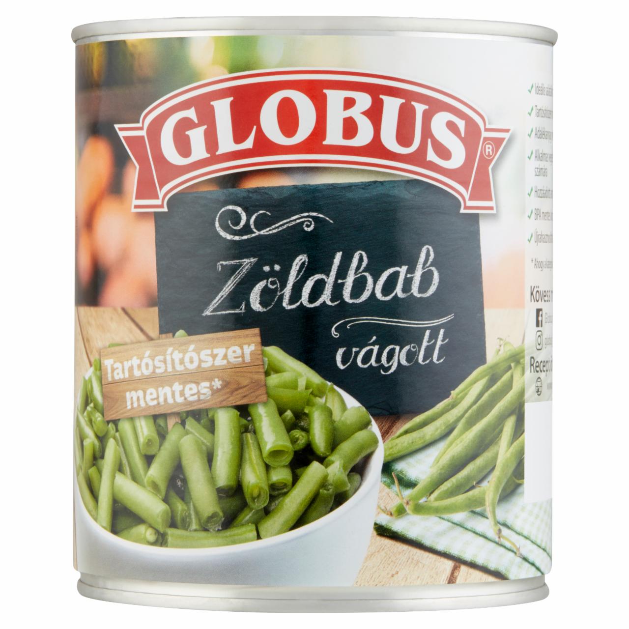 Képek - Globus vágott zöldbab 800 g