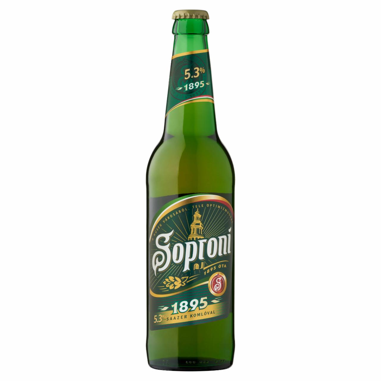 Képek - Soproni 1895 minőségi világos sör 5,3% 0,5 l üveg